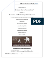 "Effluent Treatment Plant in Process Industry