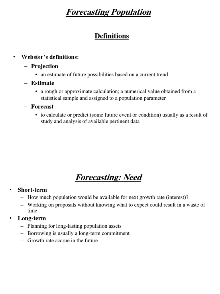 Projecting Populaiton | PDF | Forecasting | Regression Analysis