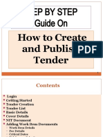 Step by Step Guide On: How To Create and Publish Tender