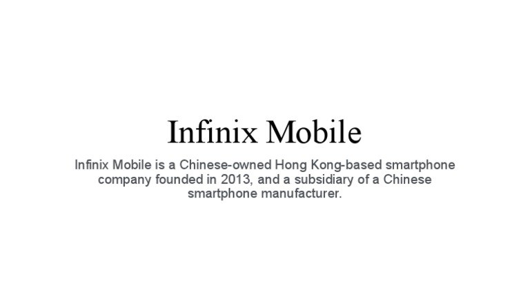 Infinix Mobile | PDF