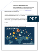 Introduction of Globalisation: Capital Foreign Labor Markets