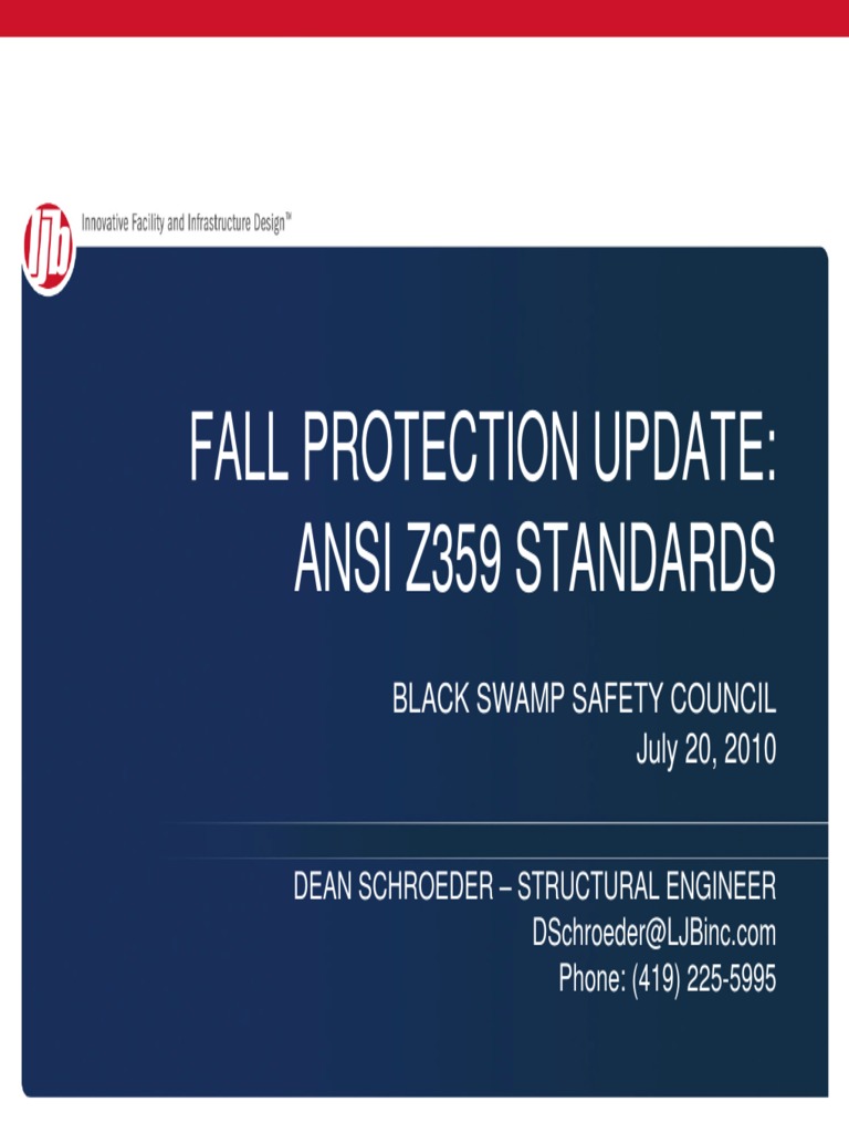Fall Protection Update Ansi Z359 Standards PDF Workplace Safety