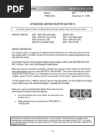 Upgrading HDD Navigation Map Data: Applied Vehicles