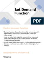 Market Demand Function