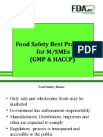 Food Safety Best Practices For M/Smes (GMP & Haccp)