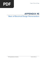 Basis of Electrical Design Memo