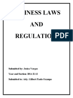 Business Laws AND Regulations