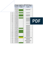 Electrical shifting tracking sheet