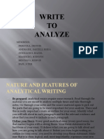 Write To Analyze