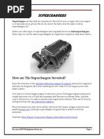 Types of Superchargers