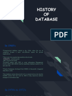History of Data Base