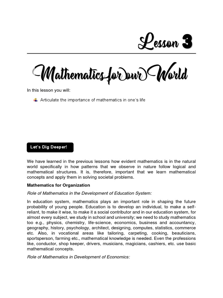 Mathematical Predictions in Society | PDF | Prediction | Teaching ...