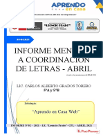 Modelo Oficial de Informe Mensual - Desde Abril 2021
