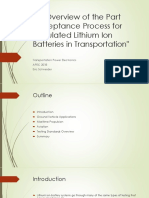 An Overview of The Part Acceptance Process For Regulated Lithium Ion Batteries in Transportation"