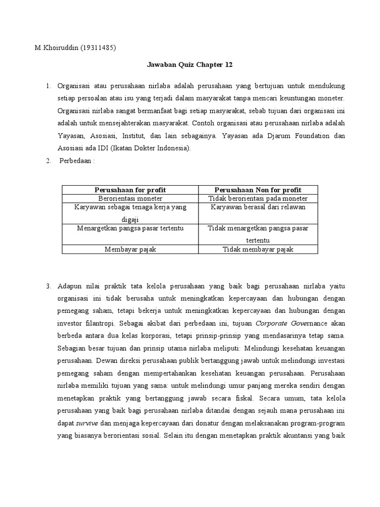 Jawaban quiz chapter 12 pdf