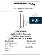 Banasthali, Ring Road, Kathmandu Nepal: Electricity Diploma in Civil Engineering A Lab Report On Wiring