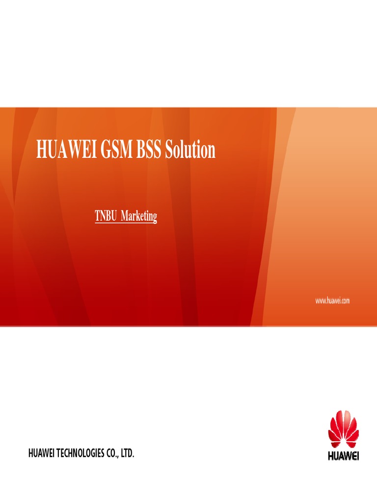 Huawei GSM BSS Solution Overview | PDF | High Speed Packet Access ...