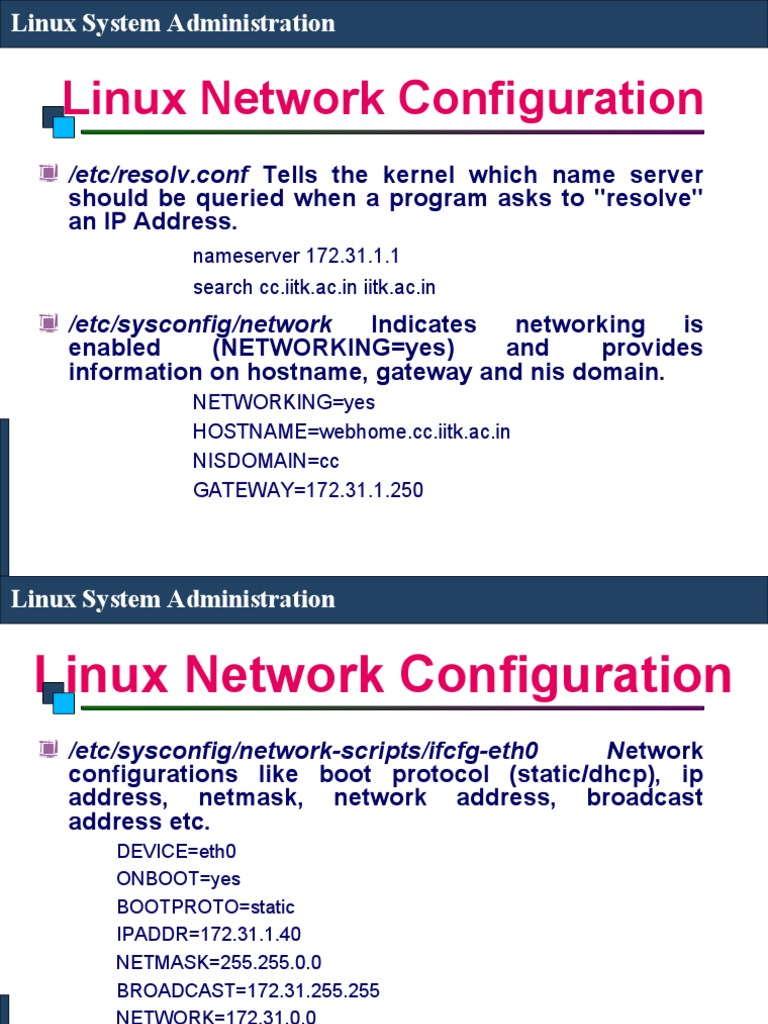 Linux Network Configuration: /etc/resolv - Conf Tells The Kernel Which ...