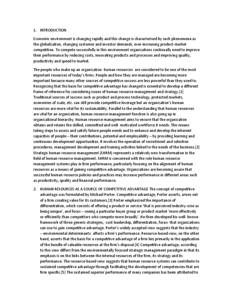 The Impact of Strategic Human Resource Management On Performance | PDF ...