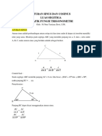Materi Aturan Sinus, Aturan Cosinus, Luas Segitiga dan Grafik Fungsi Trigonometri