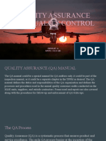 Quality Assurance and Quality Control: Group 4 AMTE 313-5B