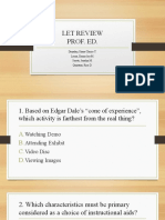 Let Review Prof. Ed.: Dayaday, Shane Clarice T. Leona, Donna Joy M. Sureta, Jenalyn M. Quintana, Rico D
