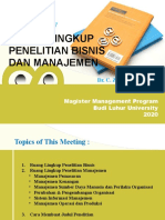 Meeting IV - Ruang Lingkup Penelitian Bisnis Dan Manajemen