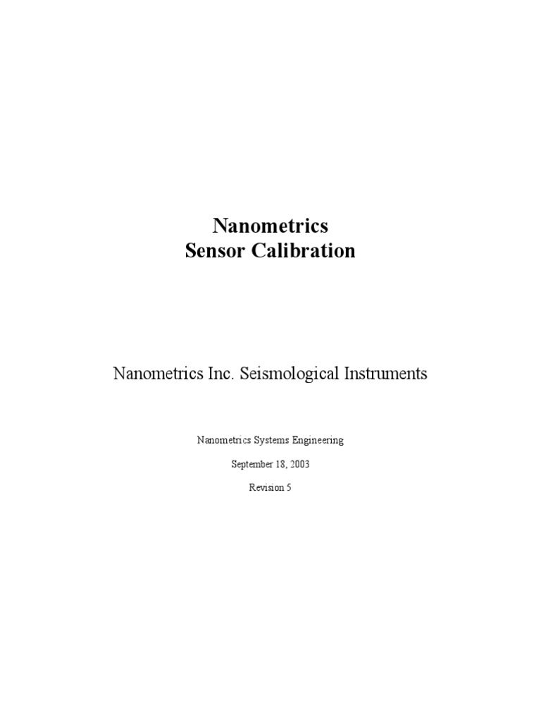 Seismic Sensor Calibration Guide | PDF | Amplitude | Sampling (Signal ...