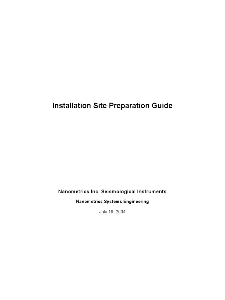 Seismometer Installation Prep Guide | PDF | Screw | Electrical Connector