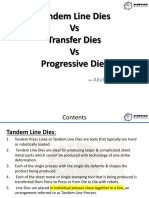 Tandem Vs Transfer Vs Progressive Dies