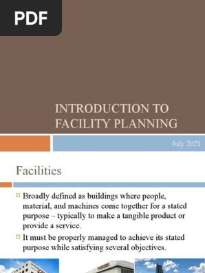 Introduction to Facilties Planning_notes