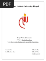 Parliament's Power to Amend the Constitution