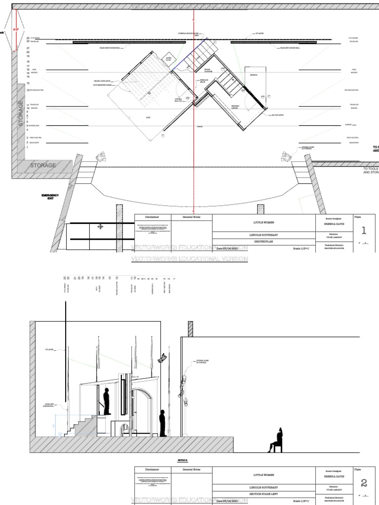 Little Women Stage Design Plans | PDF | Architectural Design | Architecture