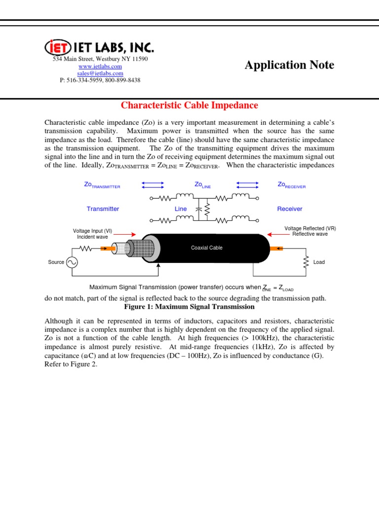 5Characteristic Cable ImpedanceDigibridge Electrical Impedance Coaxial Cable