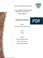 Proceso de Fundicion (Lab. Ingenieria de Manufactura, 6MM2)