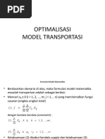 Pertemuan Ke - 9 Optimalisasi Model-Transportasi