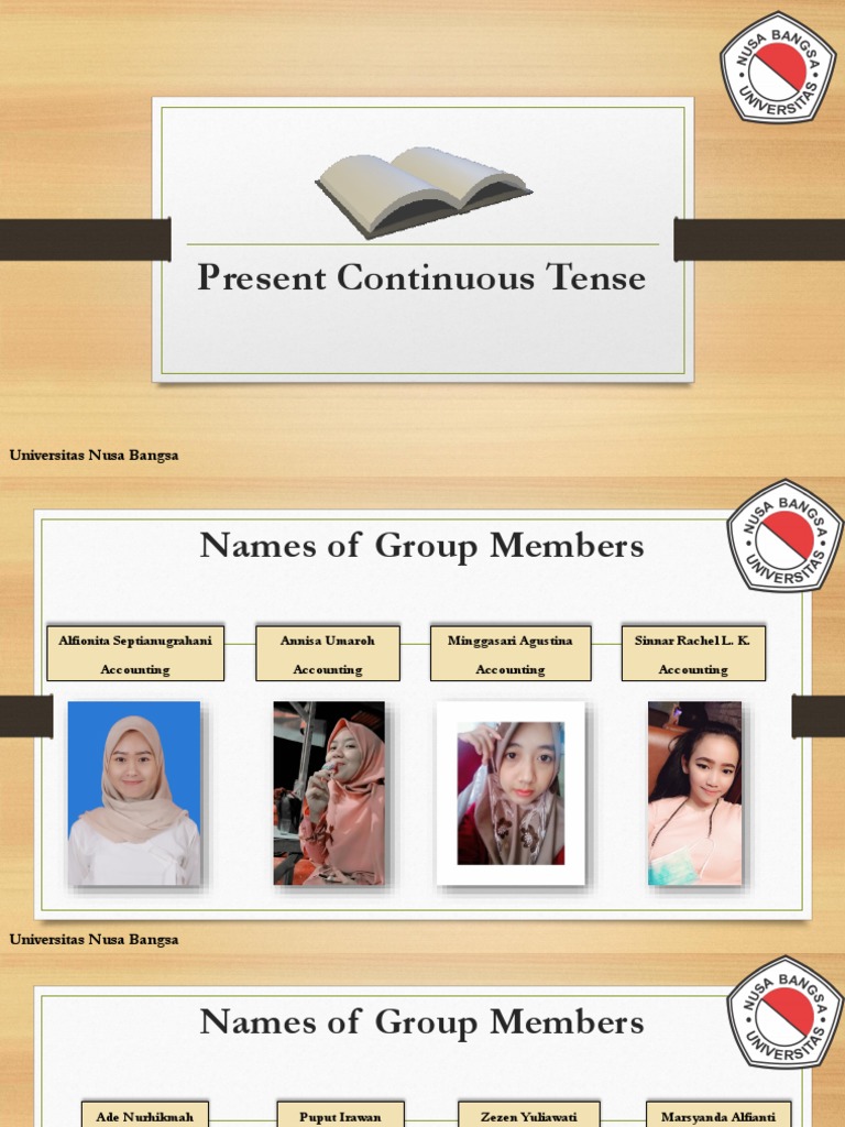Presentation About Present Continuous Tense | PDF | Grammatical Tense ...