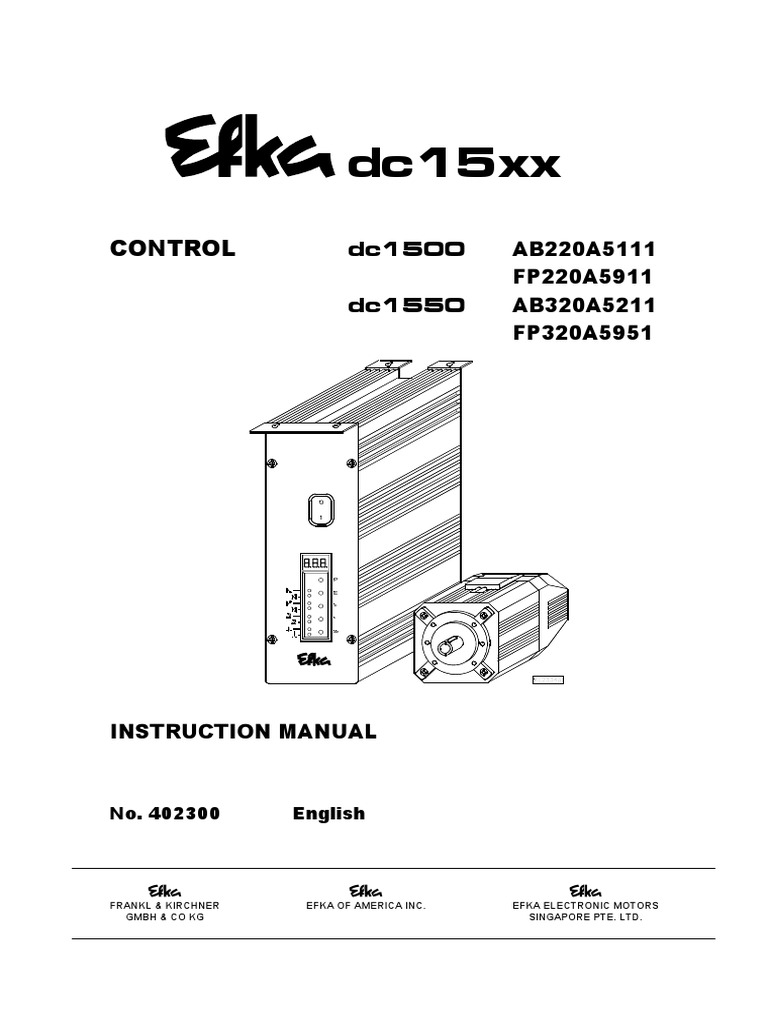 EFKA AB220/320 Instruction Manual | PDF | Parameter (Computer ...