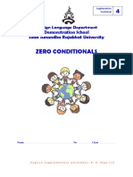 Zero Conditionals Worksheet