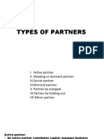 Types of Partners in Partnership Firm