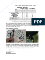 Informe Muestra de Ventilador Industrial Marca Kanasi