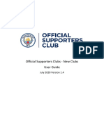 Official Supporters Clubs - New Clubs User Guide: July 2020 Version 1.4