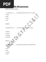 8086: Microprocessor: Multiple Choice Question & Answers