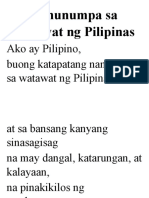 Post Panunumpa Sa Watawat Ng Pilipinas