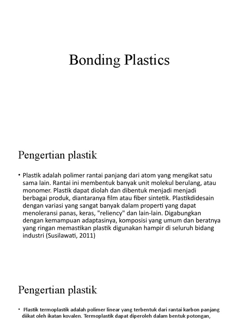 Bonding Plastics PDF
