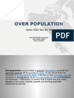 Over Population: Socio 102/ Soc - Sci 10