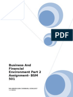 Business and Financial Environment Part 2 - BSM 501