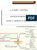 Bda 10203 - Statics: Statics of Particle Lecture 3 - Equilibrium in Plane (2D)