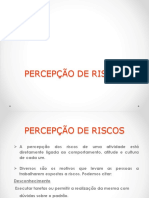 PERCEPÇÃO DE RISCOS