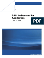 Sas Ondemand For Academics: User'S Guide